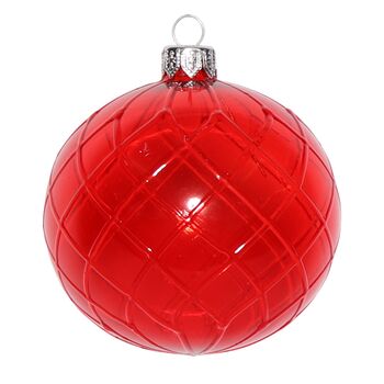 Christmas Cut Glass Bauble, 8cm, 9 of 10