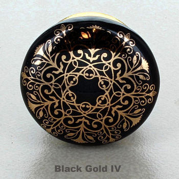 Black Gold Tree Of Life Ceramic Door Knobs, 8 of 11