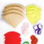 Felt Pizza Play Food Set: Buildable Toy With Toppings, thumbnail 4 of 6