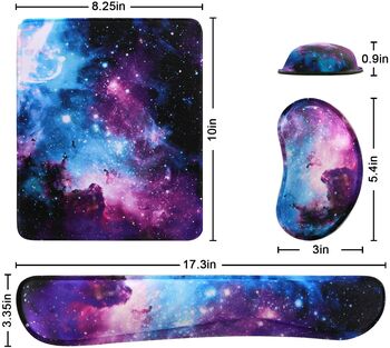 Starry Sky Keyboard Wrist Mouse Support Pad Set, 2 of 6