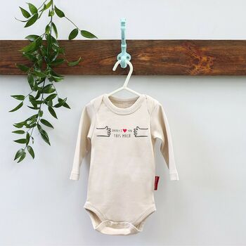 'Daddy I Love You This Much' Baby Vest, 12 of 12
