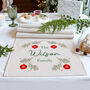 Festive Baubles Personalised Christmas Table Runner, thumbnail 3 of 5