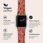 Retro Abstract Lines Vegan Leather Apple Watch Band, thumbnail 2 of 6