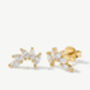 18k Gold Or Silver Curved Cluster Stud Earrings, thumbnail 6 of 6