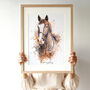Personalised Dog, Horse And Pet Watercolour Portrait, thumbnail 7 of 12