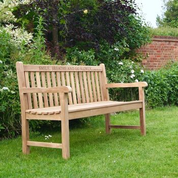 Engraved Wooden Garden Bench By Traditional Wooden Gifts ...