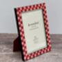 Natalini Pink And Red Checkerboard Photo Frame, thumbnail 1 of 3