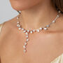 Swarovski Crystal Frosted Leaf Necklace, thumbnail 1 of 10