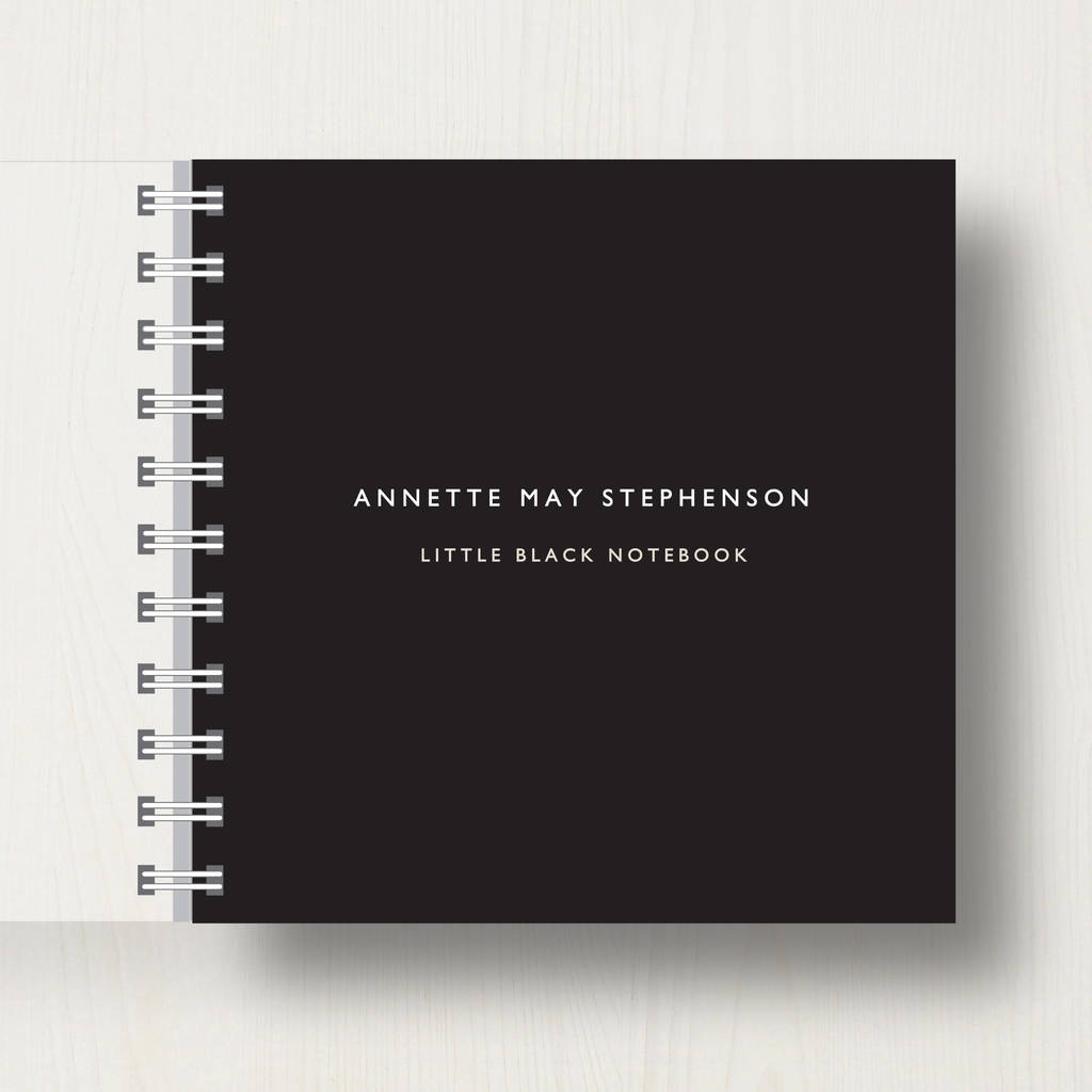 Personalised Little Black Notebook By Designed