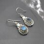 Labradorite Earrings Silver: Blue Gemstone Jewelry, thumbnail 6 of 7