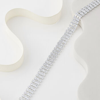 Swarovski Crystal Three Row Choker Necklace, 2 of 3