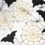 Halloween Gold Spiderweb Decorations, thumbnail 1 of 2