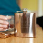 Personalised Natural Copper Hip Flask, thumbnail 1 of 8