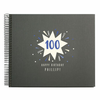 Personalised 100th Birthday Spiral Bound Book, 4 of 10