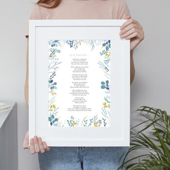 'Use Your Own Words' Personalised Floral Print, 4 of 5