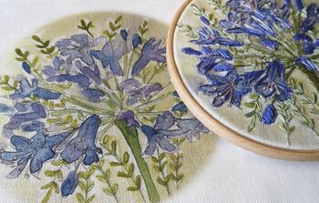 Agapanthus Flower Hand Embroidery Pattern Design, 5 of 10