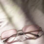 Baby Pink Tint Metal Frame Heart Shaped Sunglasses, thumbnail 4 of 5