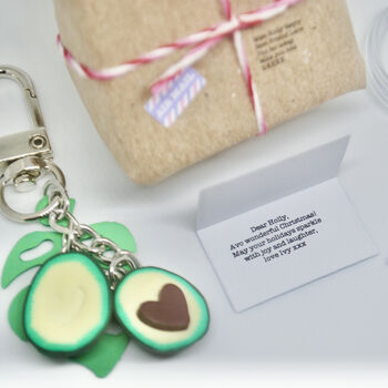 Tiny Personalised Christmas Parcel, Card + Avocado Gift, 2 of 7