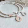 Sterling Silver Or Rose Gold Heart Charm Bracelet, thumbnail 1 of 6