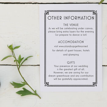 Art Deco Wedding Invitation Stamp, 3 of 11