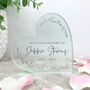 Personalised Wreath Memorial Large Acrylic Freestanding Heart, thumbnail 2 of 4