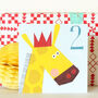 Giraffe 2nd Birthday Card, thumbnail 1 of 4