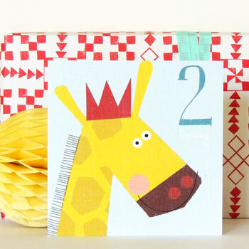 Giraffe 2nd Birthday Card, 5 of 5