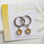 Citrine Star Hoop Earrings, thumbnail 3 of 10