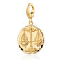 Engraved Gold Plated Libra Zodiac Necklace, thumbnail 5 of 9