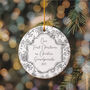 Our First Christmas As Grandparents Floral Tree Decoration, thumbnail 1 of 3