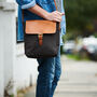 Canvas And Leather Mens Messenger Bag, thumbnail 8 of 11