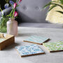 Set Of Patterned Bamboo Coasters For Him, thumbnail 10 of 12