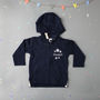 Personalised Baby Hoodie With Hearts Or Stars, thumbnail 5 of 9