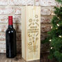 Personalised Merry Christmas Wooden Wine Bottle Box, thumbnail 2 of 3