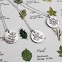 Tree Zodiac Necklace, Leaf Amulet, thumbnail 1 of 12