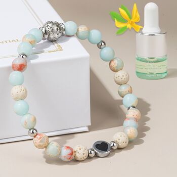 Luxury Blue Bracelet Gift Set For Him / Aromatherapy Bracelet With Essential Oil Christmas Gifts For Men, 7 of 10