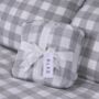 King Sz Bed Duvet Cover Brushed Check And Pillow Cases, thumbnail 2 of 2