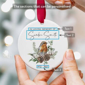 Personalised In Loving Memory Ceramic Ornament, 3 of 7