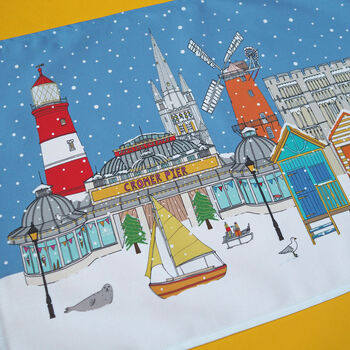 Norfolk Christmas Tea Towel, 2 of 3