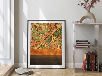Psychedelic Distorted Abstract Landscape Art Print, 2 of 8