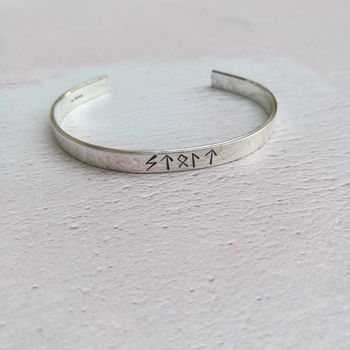 Personalised Viking Rune Name Cuff Bracelet, 3 of 7