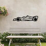 Metal Formula One Car Wall Art Racing Fan Garden Decor Gift, thumbnail 3 of 10