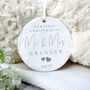 Our First Christmas Married Ceramic Disc Hanging Decoration Bauble + Gift Box, thumbnail 4 of 6
