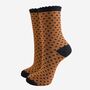 Women's Glitter Socks Pumpkin Small Polka Dots, thumbnail 2 of 5