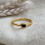 18 K Gold Vermeil Plated Goldstone Twist Ring, thumbnail 1 of 2