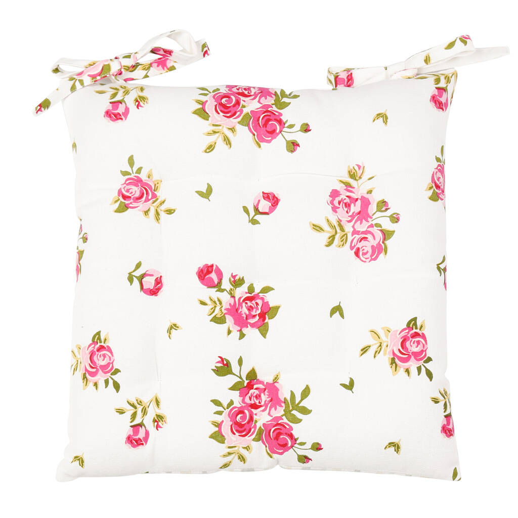 Belle Jardin Floral Tie On Seat Pads By Dibor