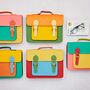 Multicoloured Recycled Leather Satchel, thumbnail 1 of 11