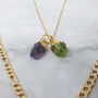 18k Gold Vermeil Plated Double Birthstone Necklace, thumbnail 4 of 9