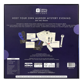Murder Mystery Train Experience Party Kit Christmas Game, 5 of 5