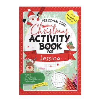 Personalised Christmas Activity Book With Stickers, 5 of 6